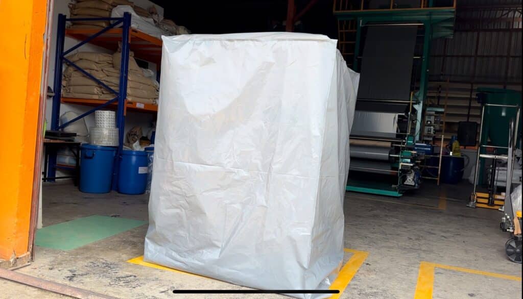 ถุงมุ้งพลาสติก LDPE สีเทาทึบ